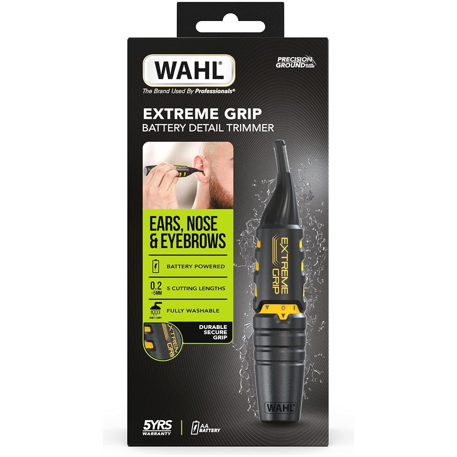 Buy Wahl,Wahl Extreme Grip Detail Trimmer – 2-in-1 Personal Trimmer for Eyebrows, Nose, and Ear Hair, Painless, Washable Heads, Cordless, Battery-Operated - Gadcet UK | UK | London | Scotland | Wales| Near Me | Cheap | Pay In 3 | Trimmer Kit
